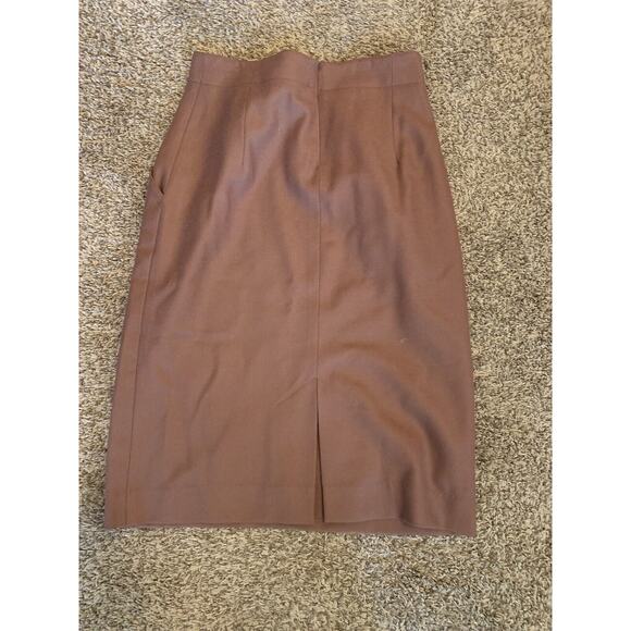 Vintage 60s Brown 100% Wool Pencil Skirt Made In Canada 30” Waist Office Siren - Picture 10 of 10